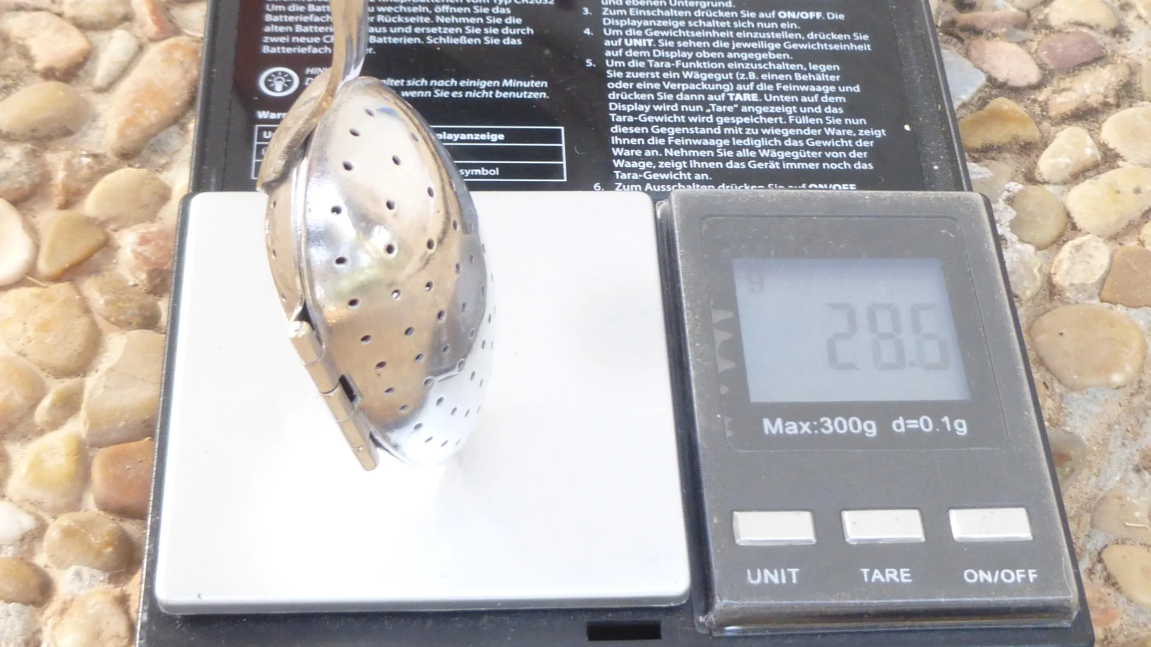 Goldwaage: Ca. 28,6 g