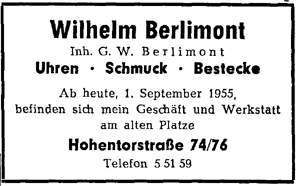 Quelle: Weser-Kurier vom 1.9.1955, S. 6