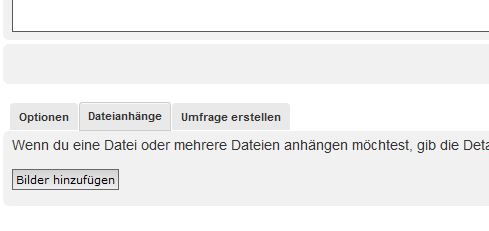 4. Dateianhänge - Button 'Bilder hinzufügen'