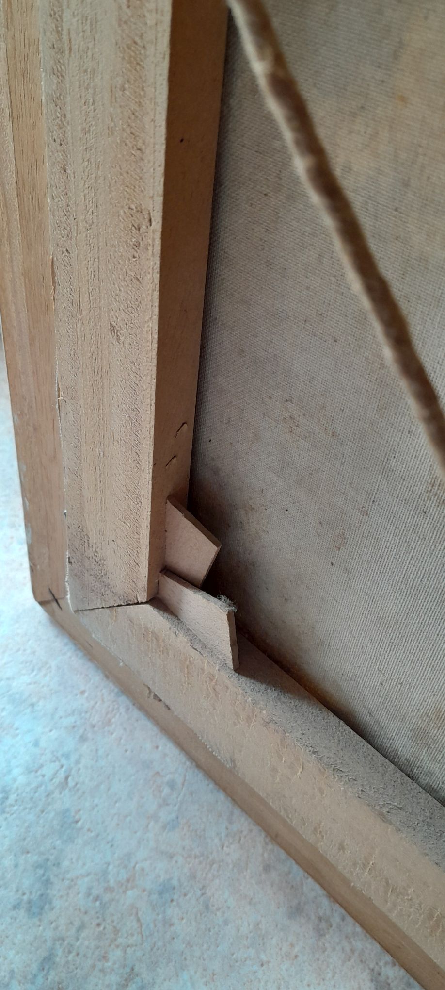 Detail: Keilrahmen
