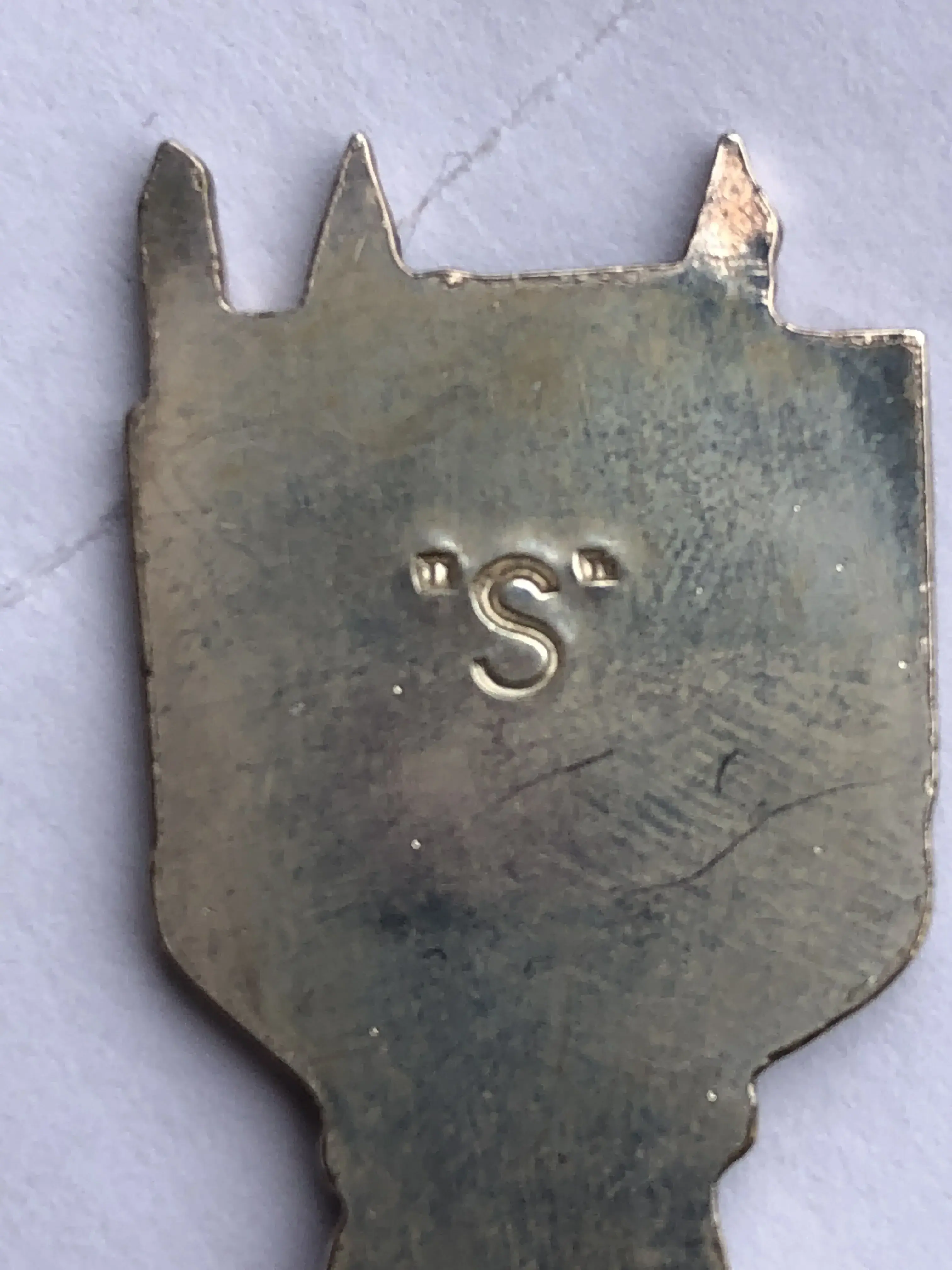 Griff oben Rückansicht mit Punze