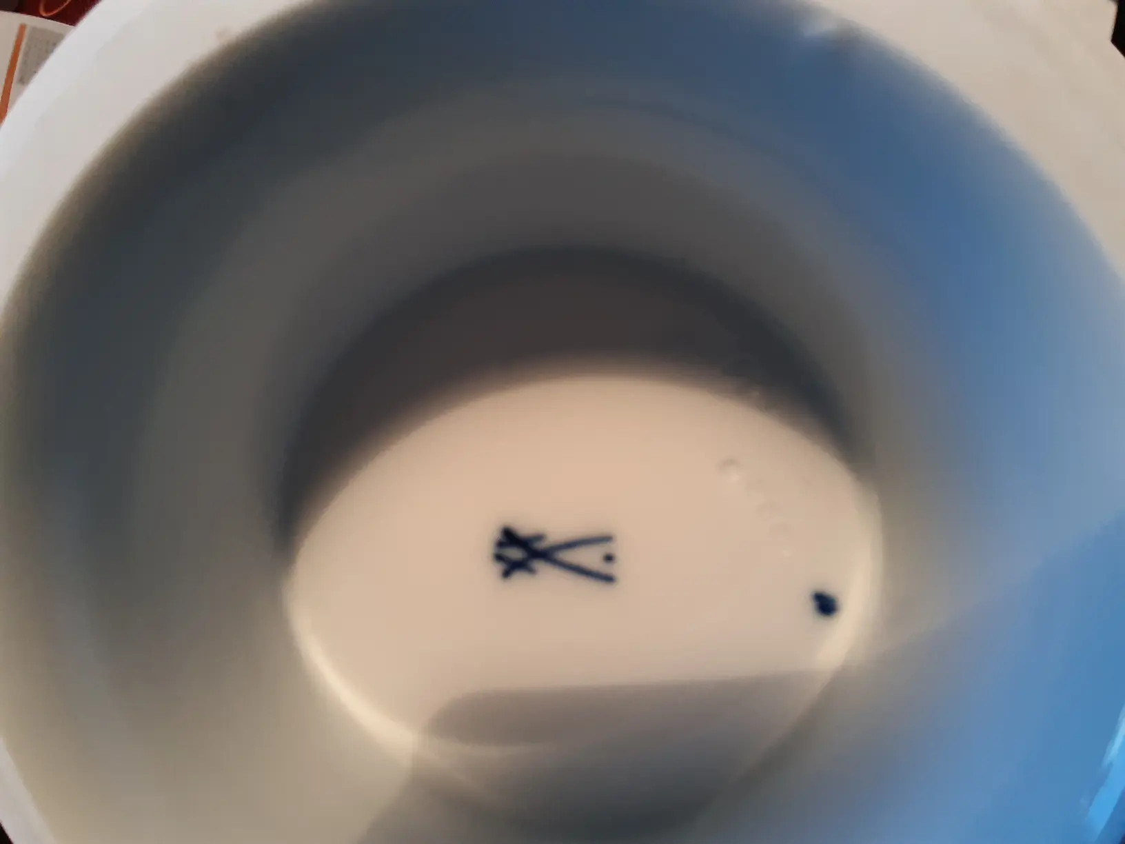 Stempel Vase grün/weiss