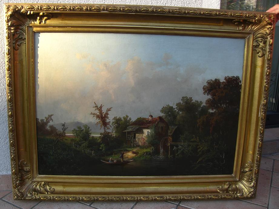 Maler: W.Gud<br />Abmessungen ohne Rahmen 98x70<br />Ölgemälde