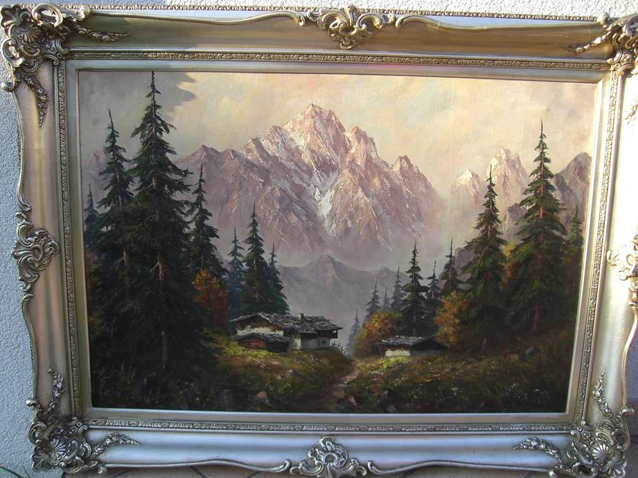 Maler: Rudolph<br />Abmessungen ohne Rahmen 105x71<br />Ölgemälde