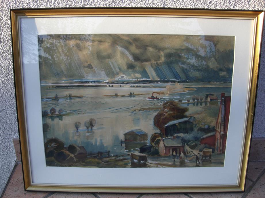 Maler: Hans Hartig<br />Abmessungen ohne Rahmen 52x39 cm<br />Aquarell?