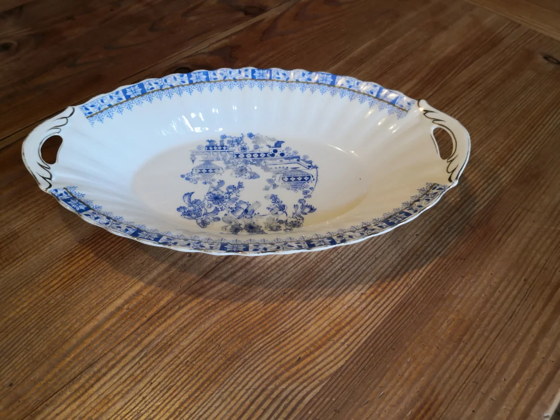 China Blau Brotschale 2