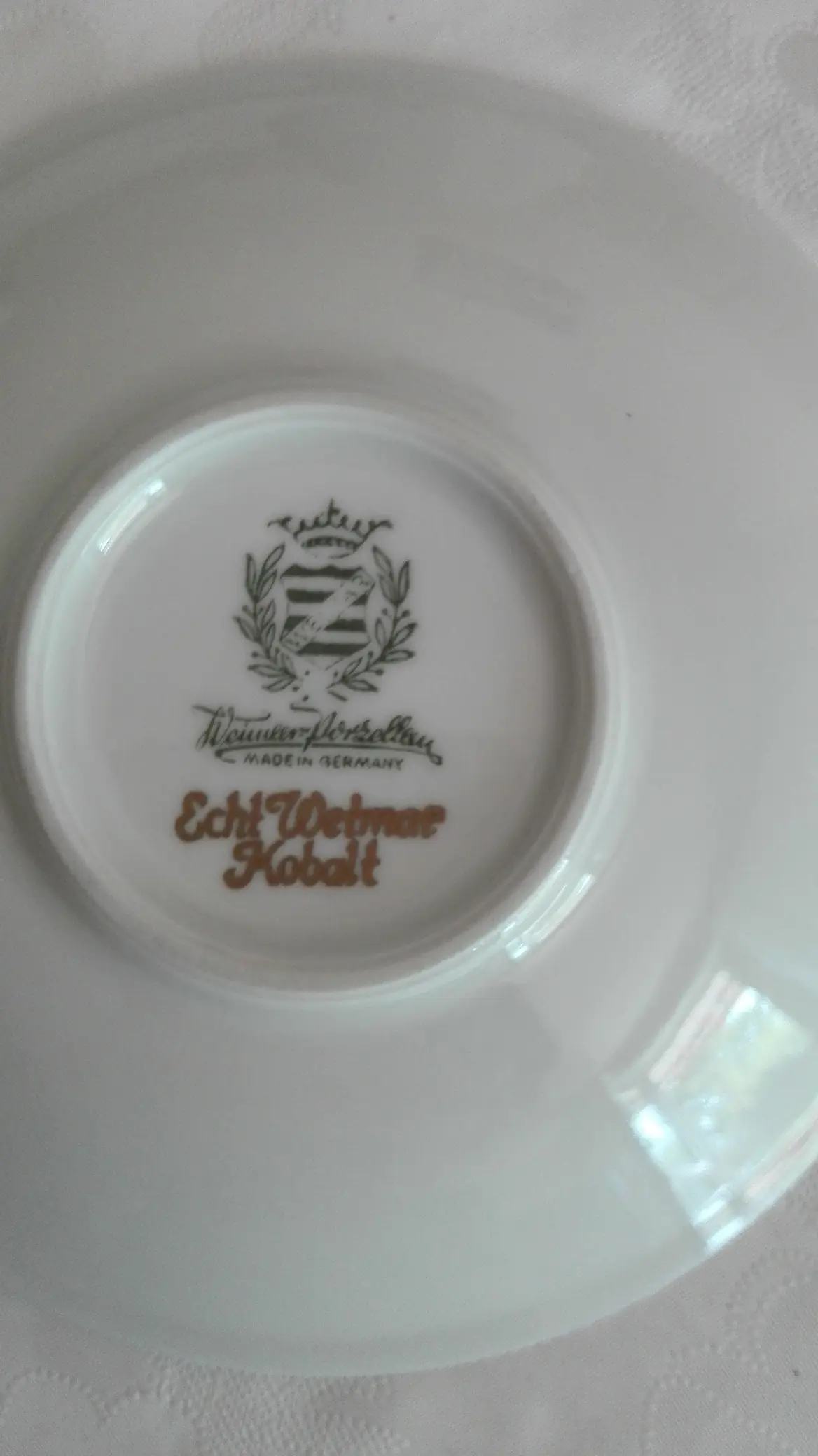 Stempel unter Unterteller