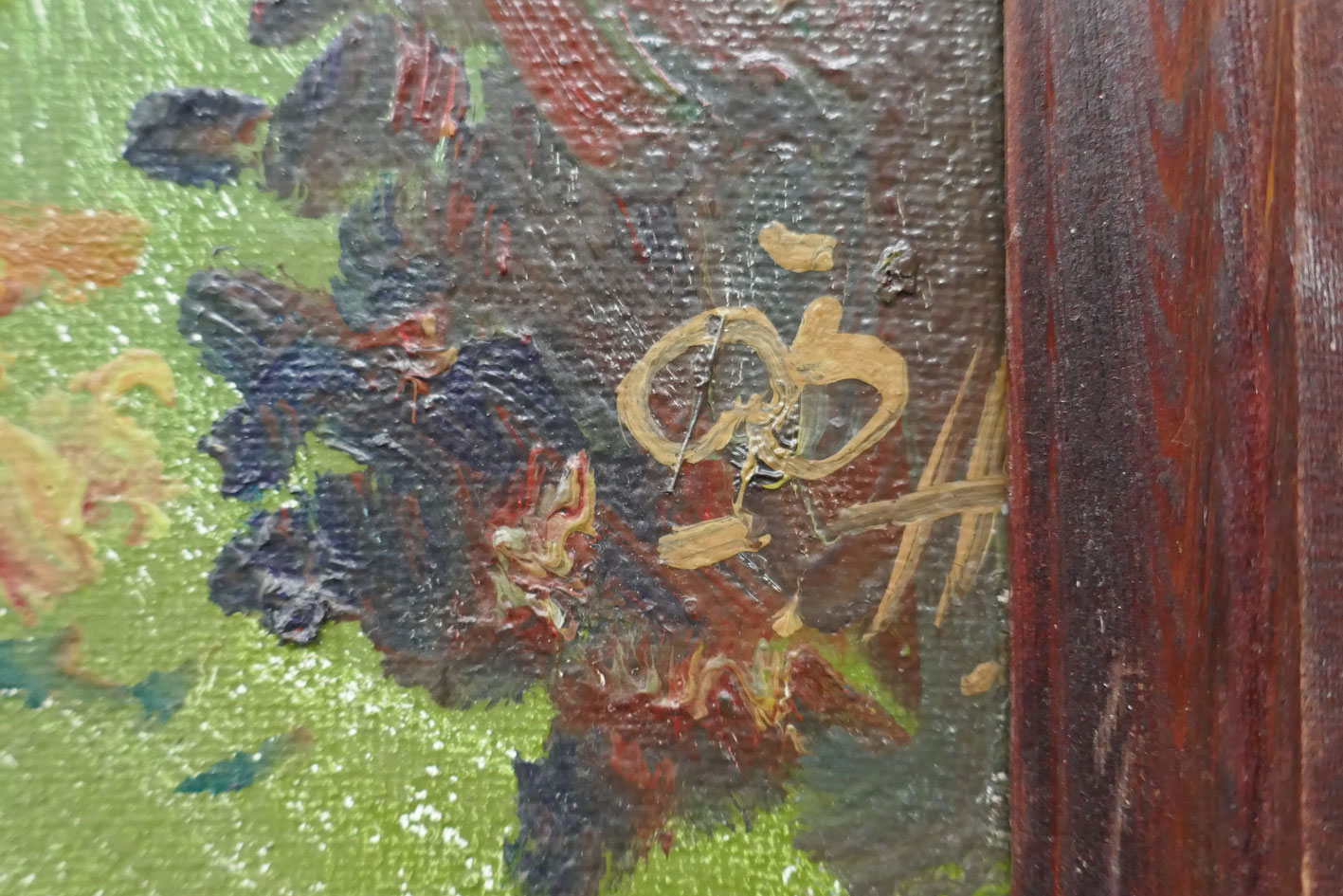 Die Signatur vorne drauf