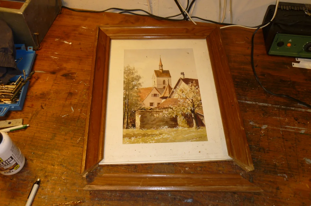 &quot;Riehen&quot; vor der Restauration des Rahmens