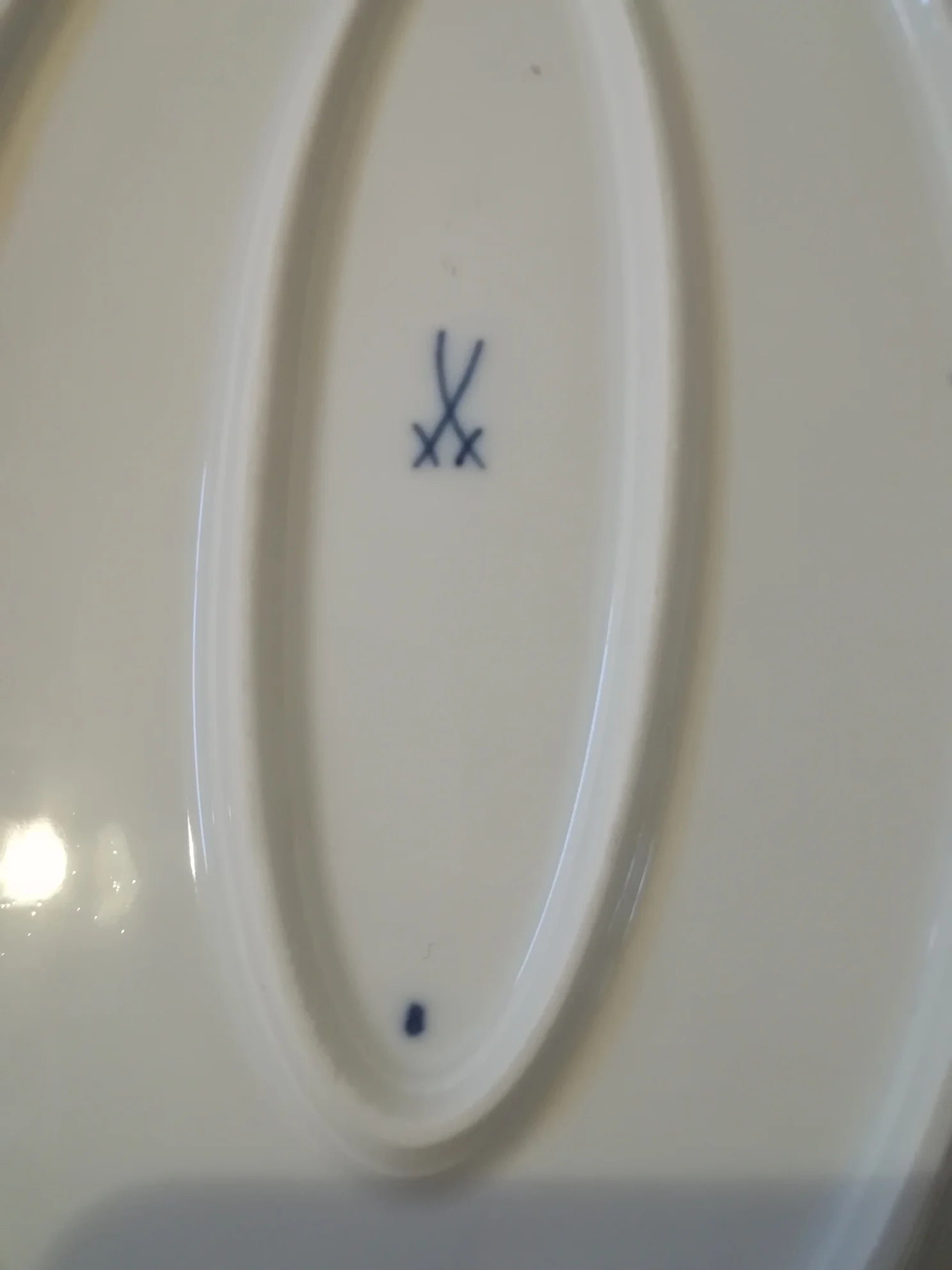 Moccaservice Zwiebelmuster, Schale von unten