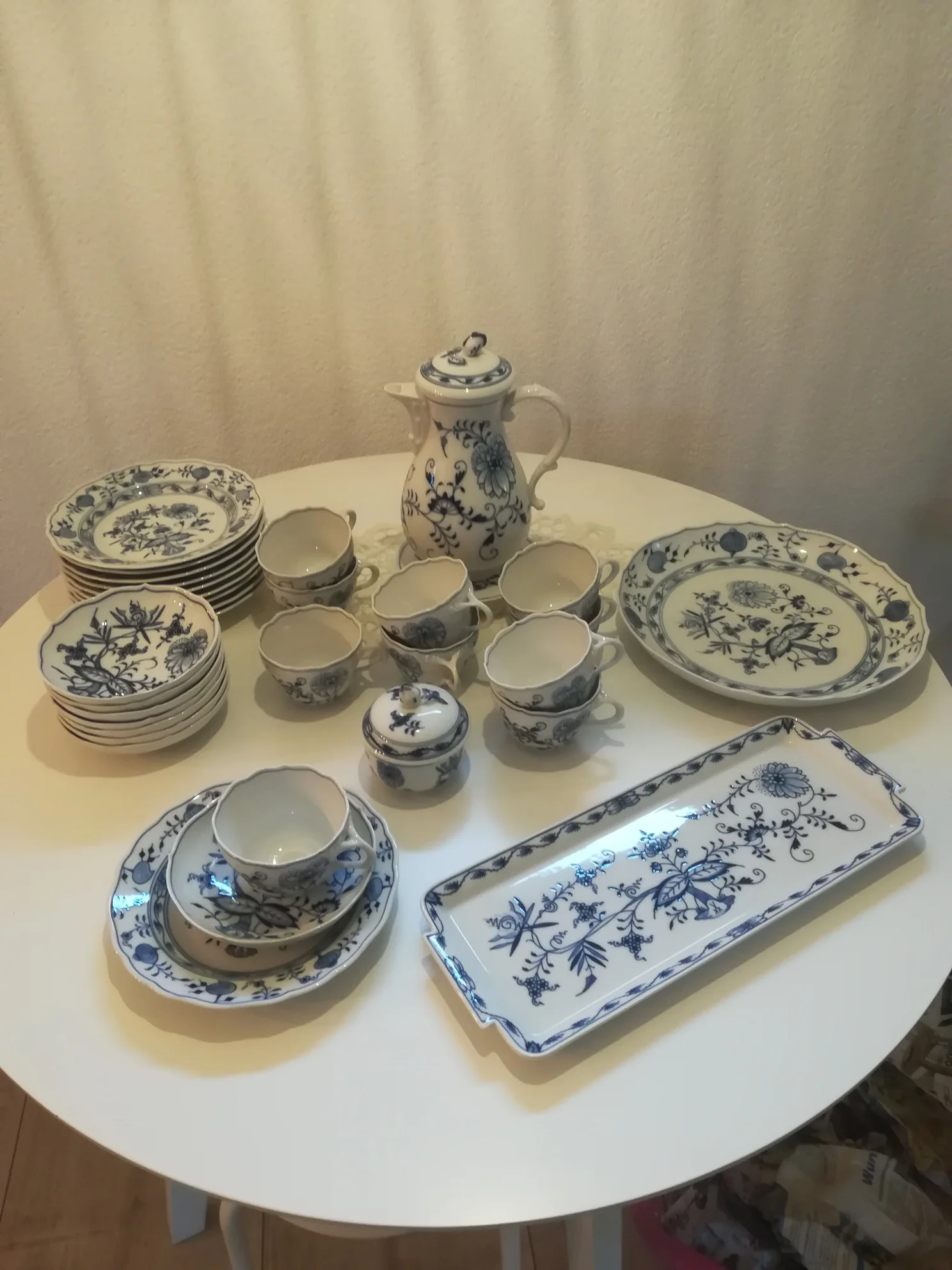 Kaffeegeschirr Zwiebelmuster