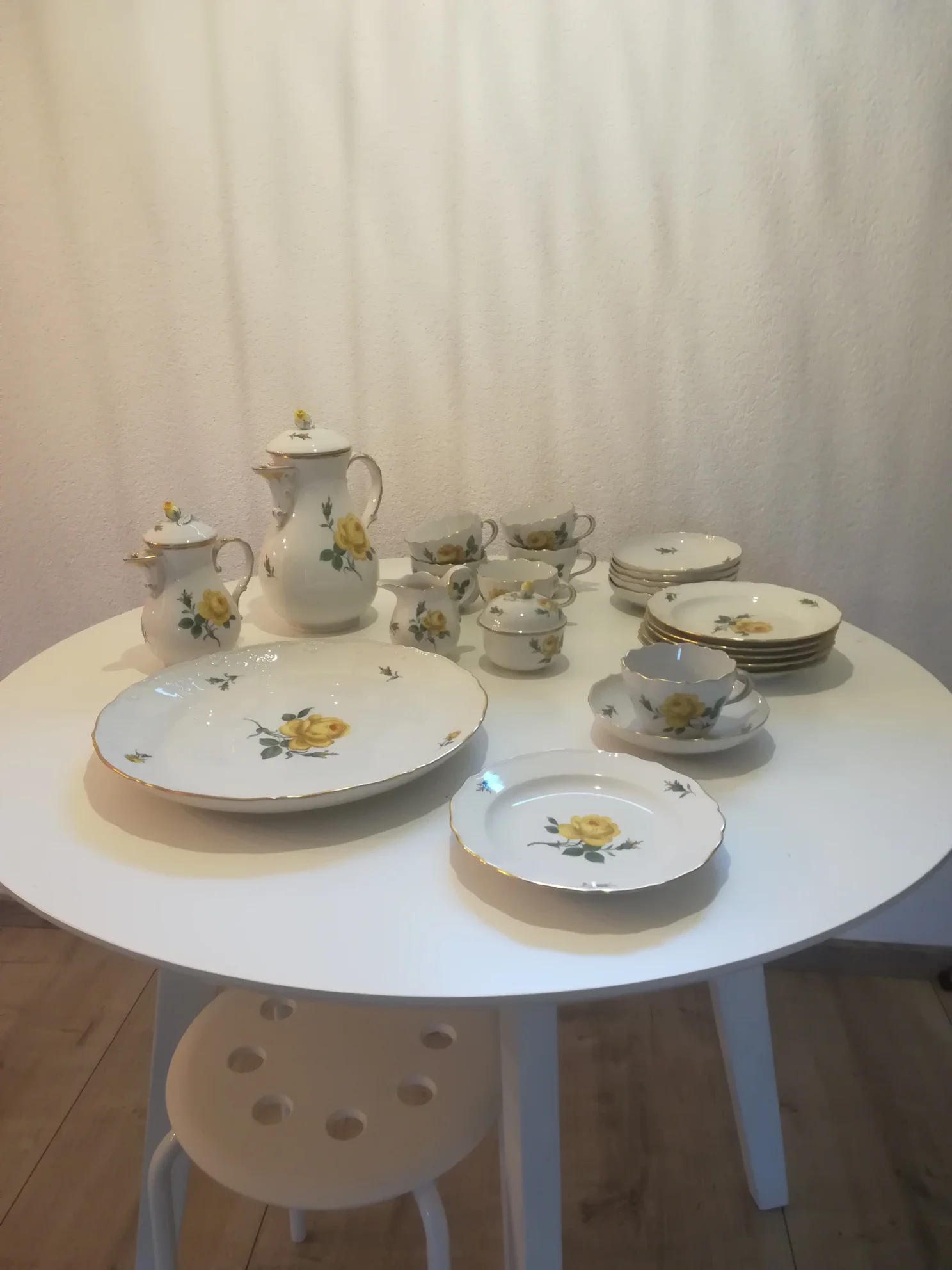 Kaffeegeschirr &quot;gelbe Rose&quot;
