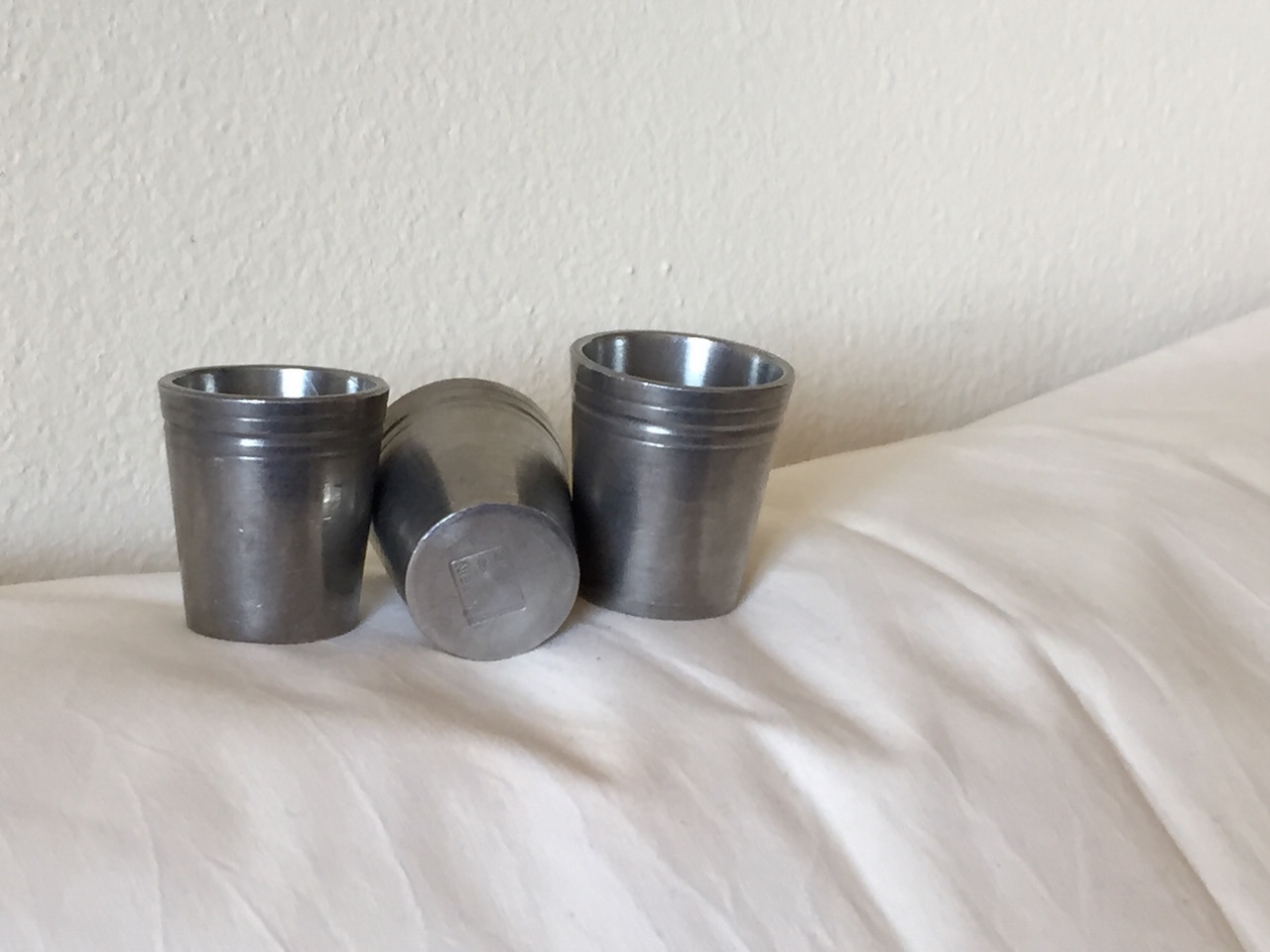 Zinnschnapsbecher 3 Stk.
