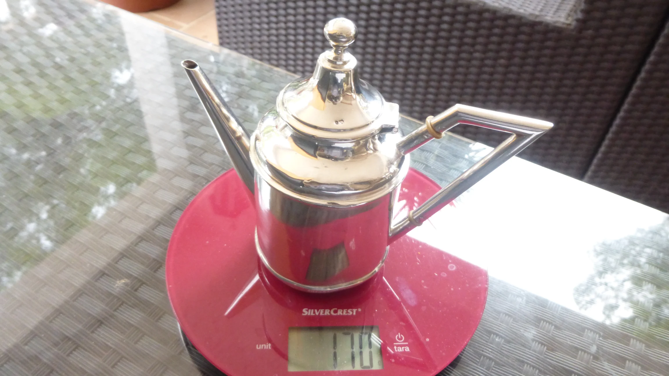 Waage Gewicht ca. 170 g antikes, massives Silber